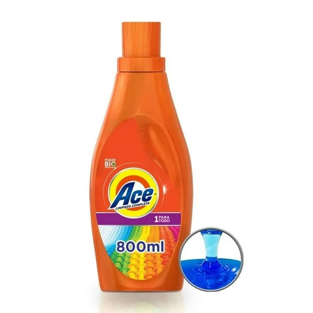 ACE DETERGENTE LIQUIDO 1 PARA TODO 9/800 ML