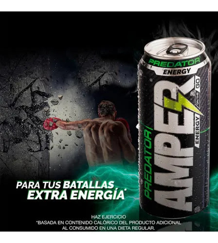 AMPER BEBIDA ENERGIZANTE PREDATOR LATA 2/6 473 ML