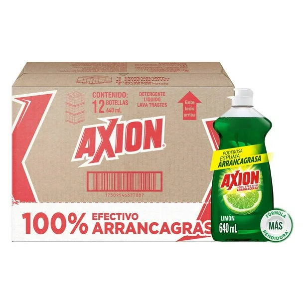 AXION DETERGENTE LIQUIDO LIMON 12/640 ML