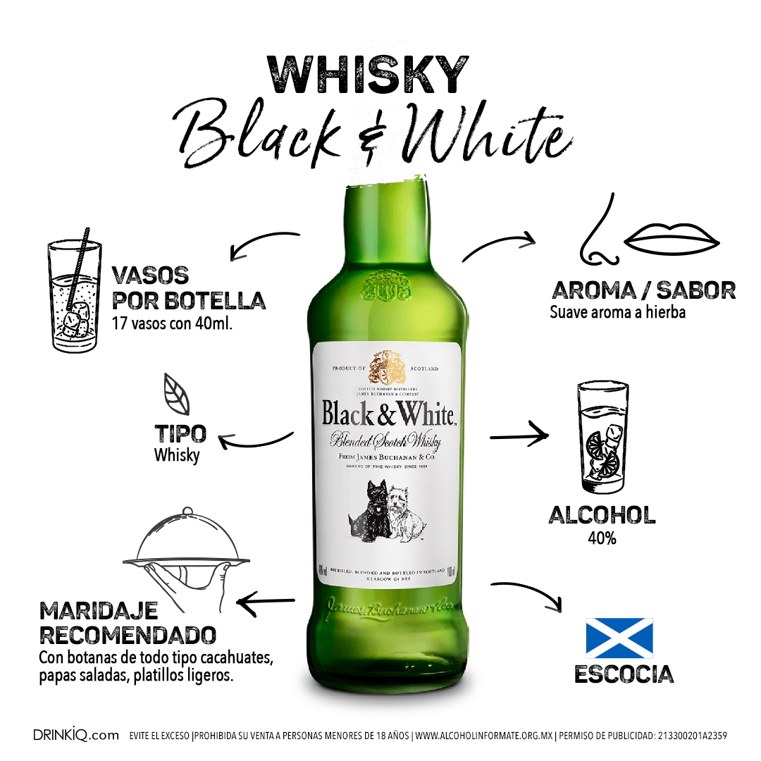 BLACK WHITE WHISKY C/700 ML