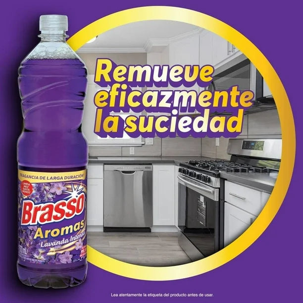 BRASSO LIMPIADOR LIQUIDO PERFUMES DE LAVANDA 12/870 ML