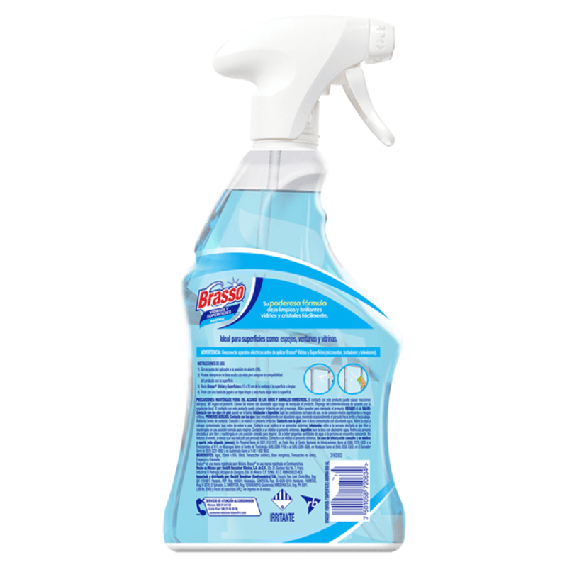 BRASSO LIMPIADOR LIQUIDO VIDRIOS AMONIA12/650 ML 5366