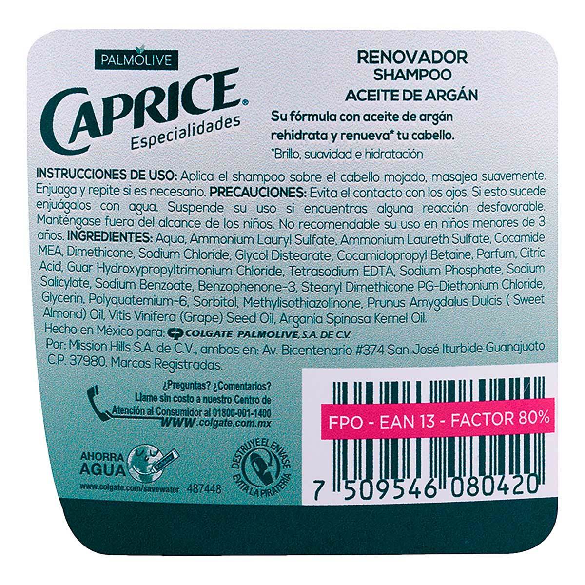 SHAMPOO CAPRICE ESP RENOVADO ACEITE ARGAN 12/750ML