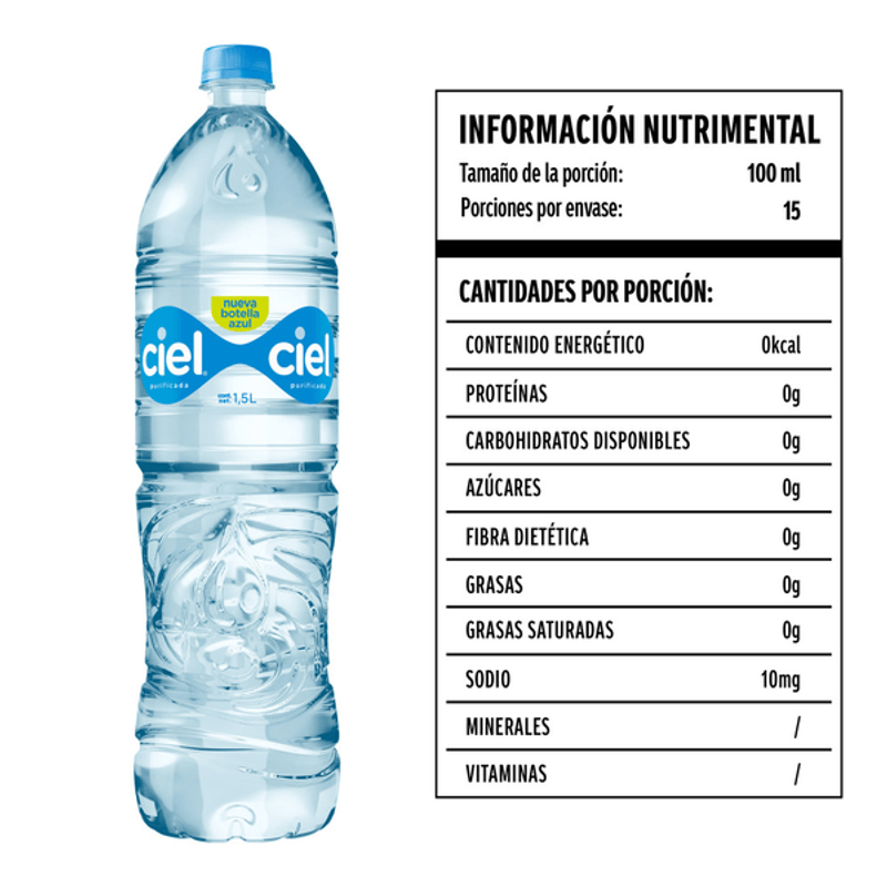 CIEL AGUA PURIFICADA 12/1.5 L