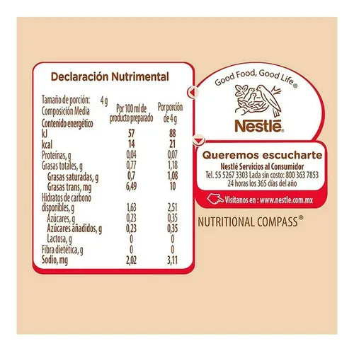 COFFEE MATE SUSTITUTO DE CREMA 6/1.2 K