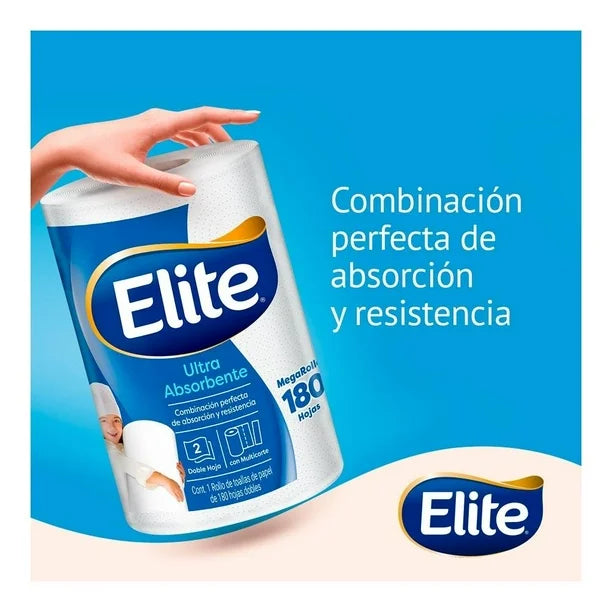 TOALLAS DE PAPEL ELITE MEGA ROLL 20/180 HD
