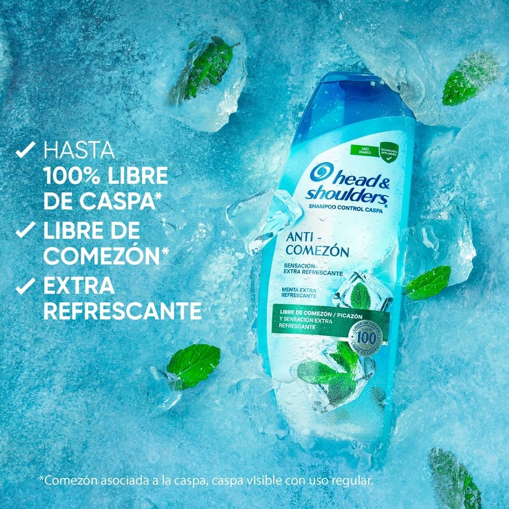 HEAD AND SHOULDERS SHAMPOO ANTICOMEZON MENTA EXTRA REFRESCANTE 10/650 ML