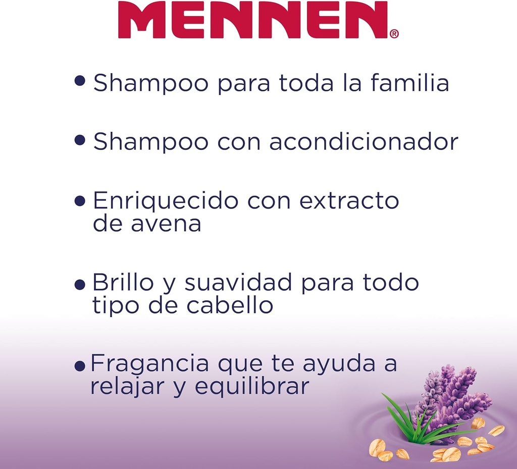 SHAMPOO MENNEN LAVANDA/EXTRACTO AVENA 12/700 ML