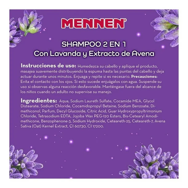 SHAMPOO MENNEN LAVANDA/EXTRACTO AVENA 12/700 ML