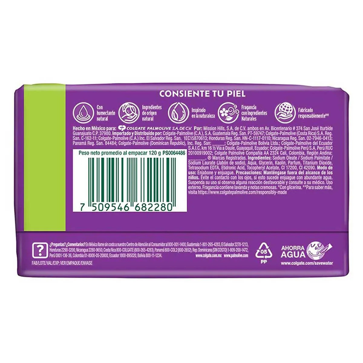 PALMOLIVE JABON NAT LAVANDA/CREMA 18/4 120 G