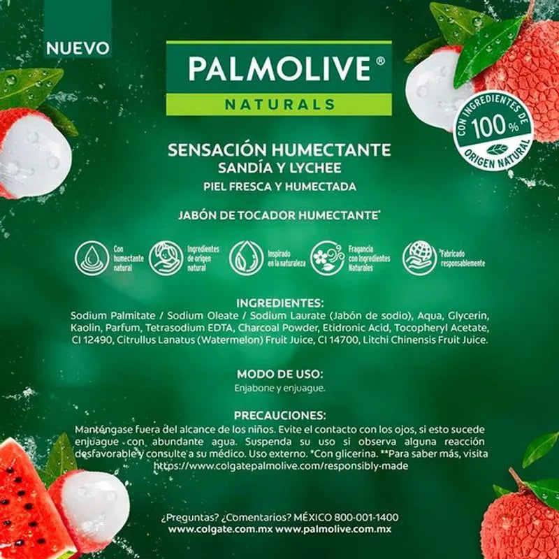PALMOLIVE JABON NAT SANDIA/LYCHEE 18/4 120 G