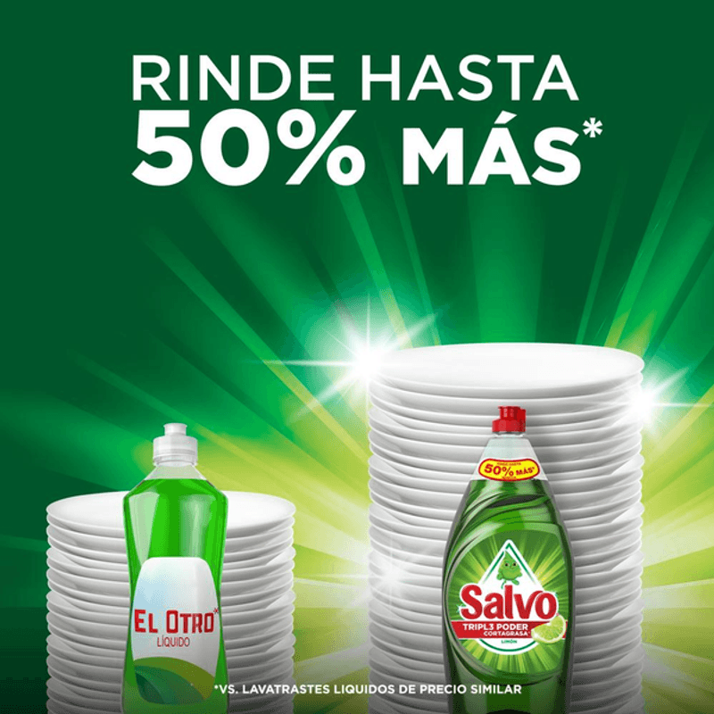SALVO DET LIQ LIMON 10/500ML+PROM 2PZ SALVO 500ML