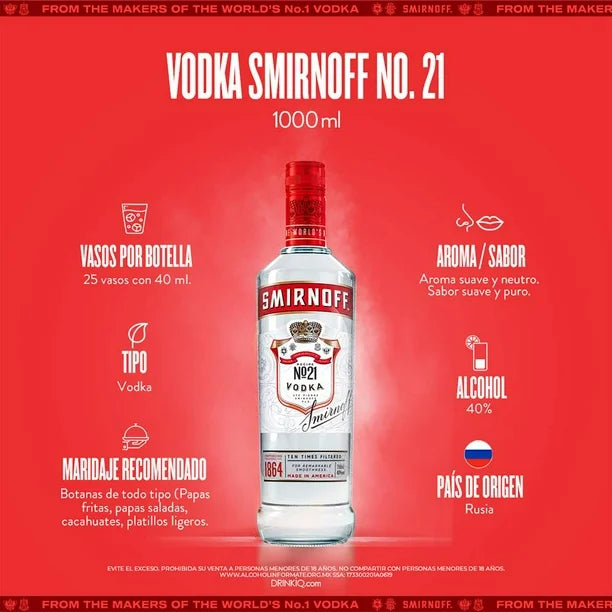 SMIRNOFF VODKA 12/1 L