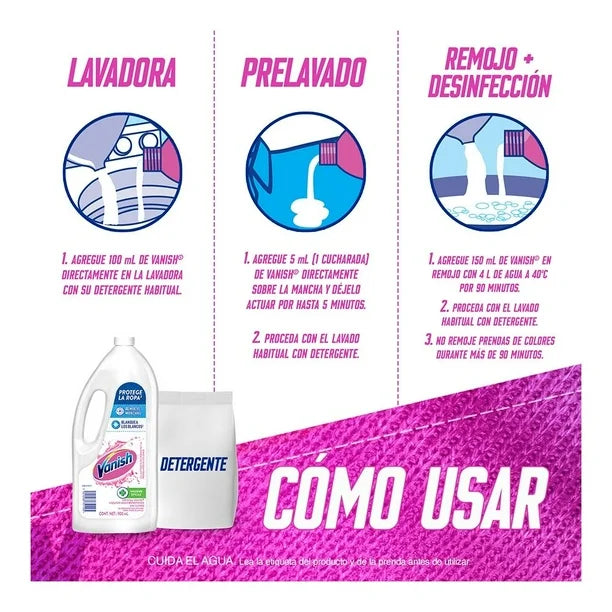 VANISH Q/MANCHAS GEL 6/925ML + 6PZ CRYSTAL W 900ML