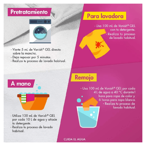 VANISH Q/MANCHAS GEL 6/925ML + 6PZ CRYSTAL W 900ML