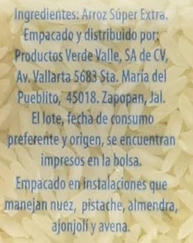VERDE VALLE ARROZ S/E 10/1 K