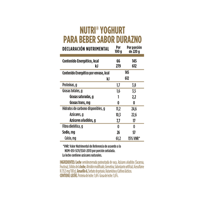 ALPURA YOGUR BEB DURAZNO 220 G