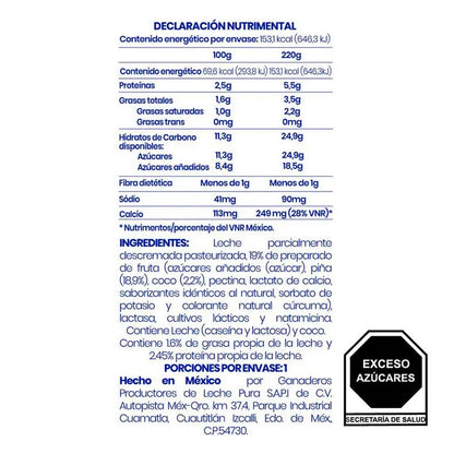 ALPURA YOGUR BEB PINA/COCO 220 G