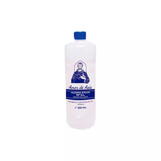 AMOR DE ASIS ALCOHOL ETILICO DESNAT AZUL 250 ML