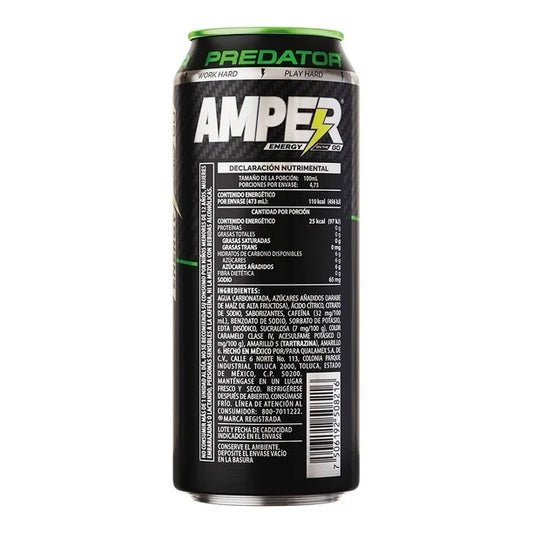 AMPER BEBIDA ENERGIZANTE PREDATOR LATA 2/6 473 ML