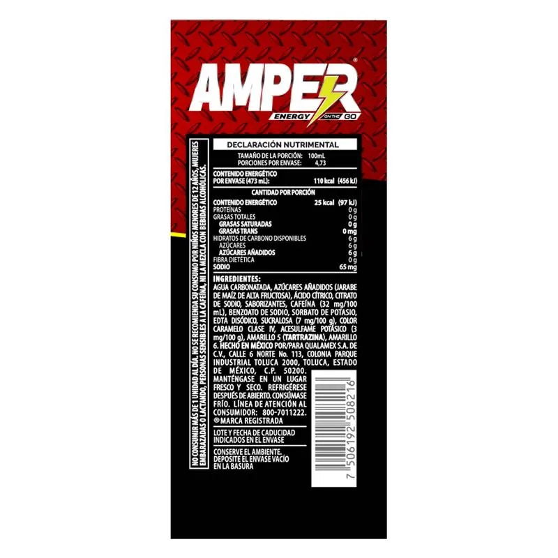 AMPER BEBIDA ENERGIZANTE SPEED LATA 473 ML 12pzs