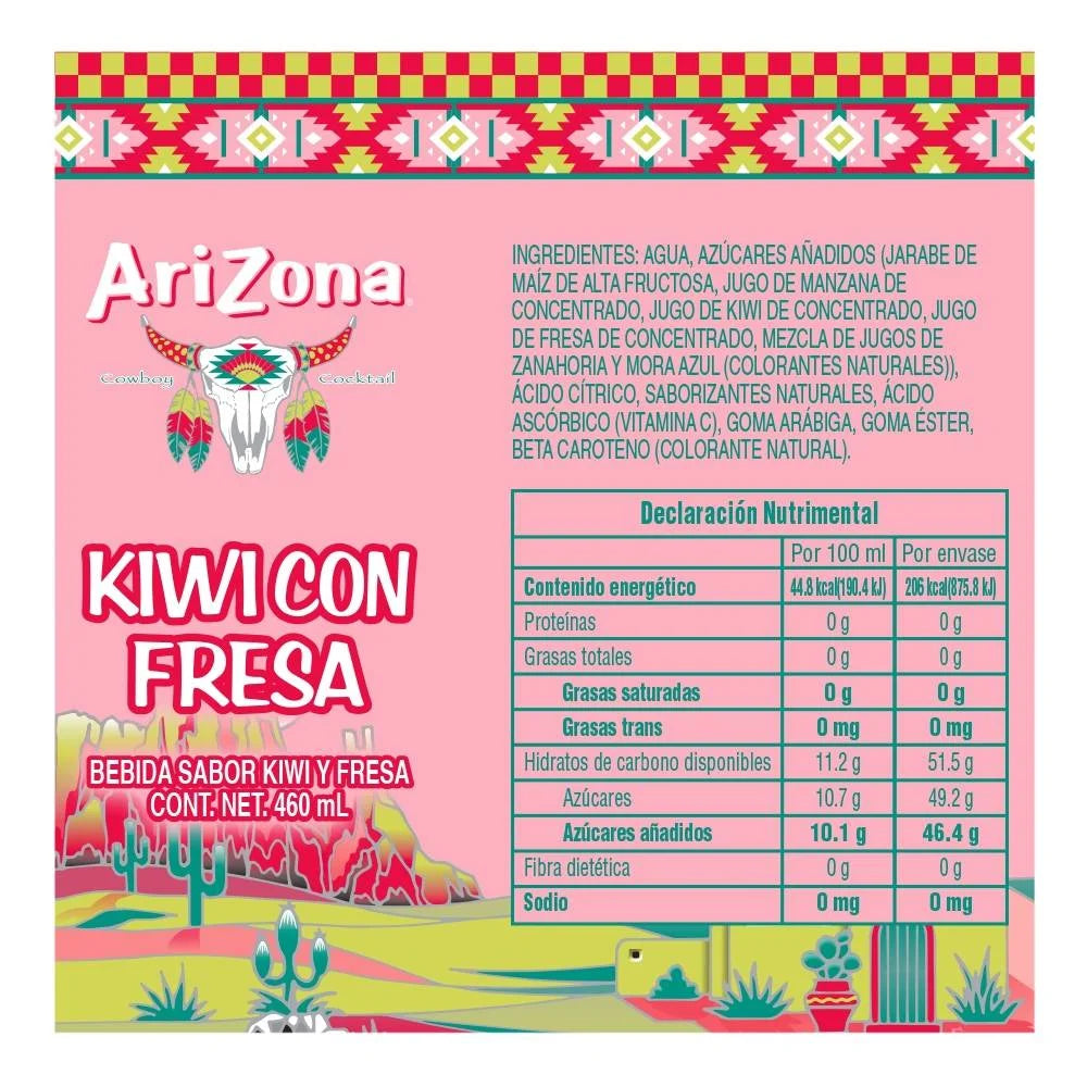ARIZONA BEBIDA KIWI/FRESA LATA 24/460 ML