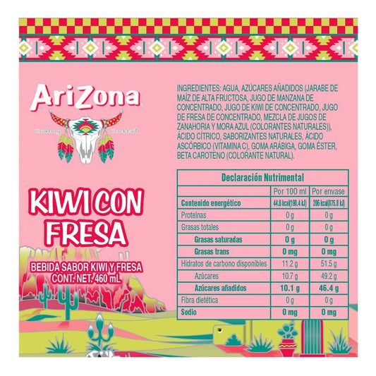 ARIZONA BEBIDA KIWI/FRESA LATA 24/460 ML