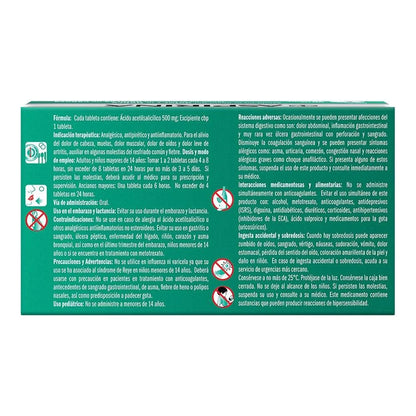 ASPIRINA TAB 120/40 500 MG