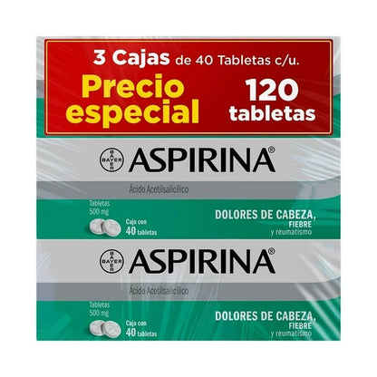 ASPIRINA TAB 120/40 500 MG