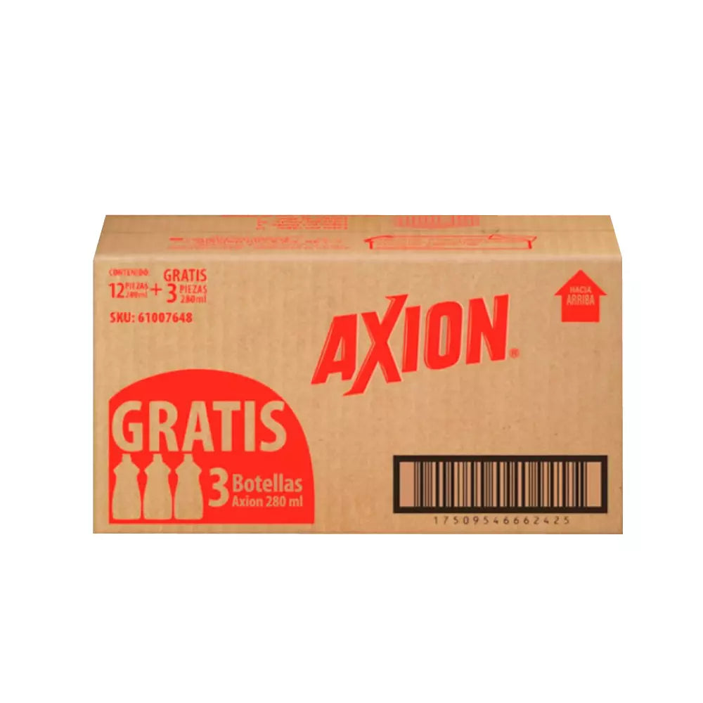 AXION DETERGENTE LIQUIDO LIMON 12/280 ML + PROM 3PZ (15)
