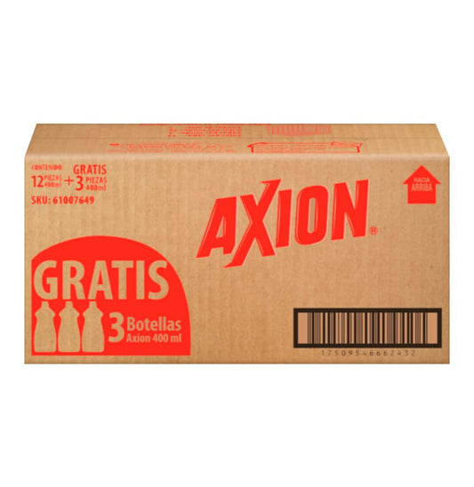 AXION DETERGENTE LIQUIDO LIMON 12/400 ML + PROM 3PZ (15)