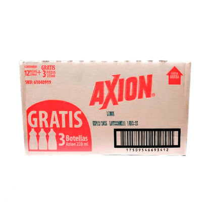 AXION DETERGENTE LIQUIDO LIMON 12/220 ML + PROM 3PZ (15)