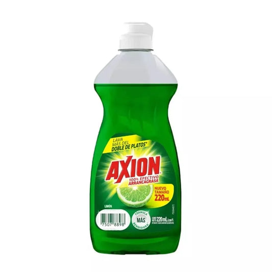 AXION DETERGENTE LIQUIDO LIMON 12/220 ML + PROM 3PZ (15)