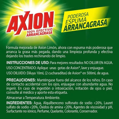 AXION DETERGENTE LIQUIDO LIMON 12/640 ML