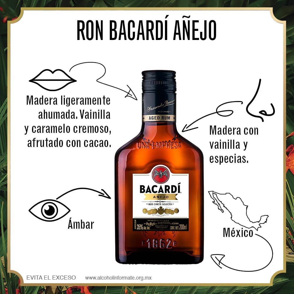 BACARDI RON AÑEJO C/200 ML