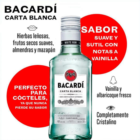 BACARDI RON BLANCO 24/200 ML