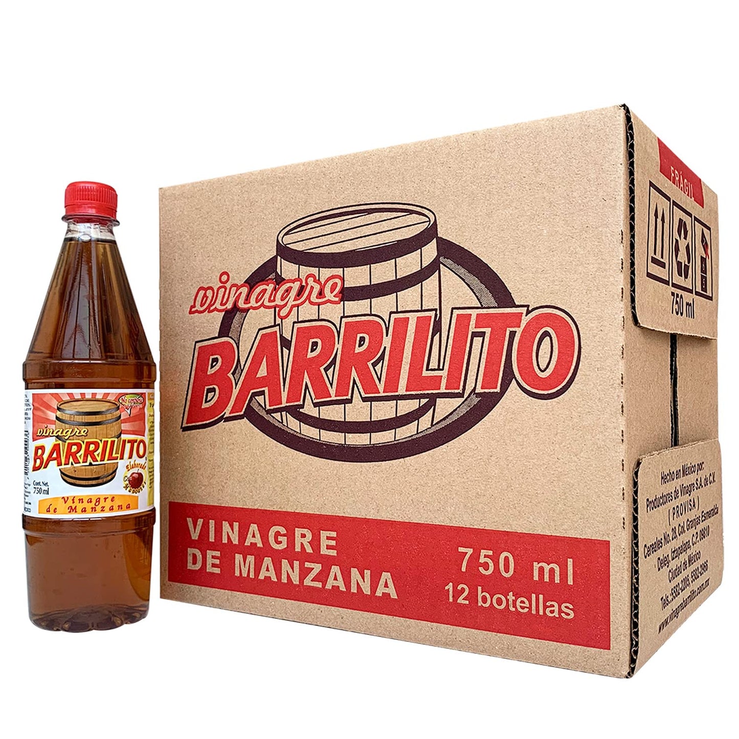 BARRILITO VINAGRE MANZANA 12/750 ML