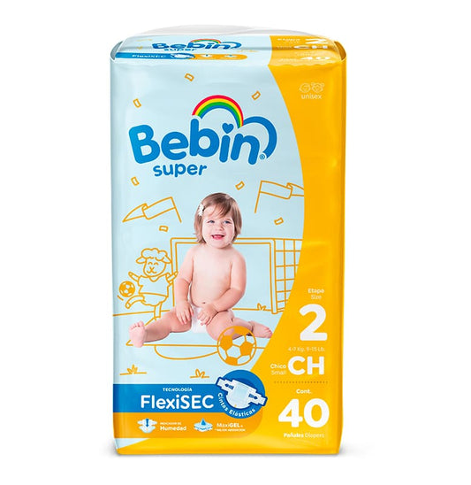 BEBIN SUPER PAÑAL CHICO 40pzs