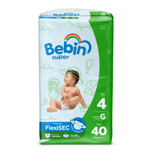 BEBIN SUPER PAÑAL GRANDE 40pzs