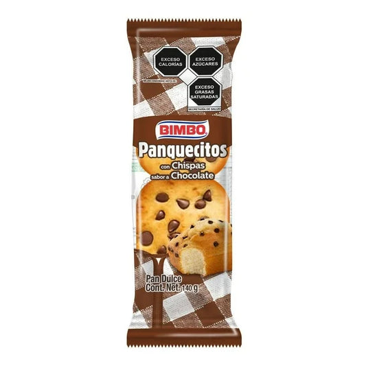 BIMBO PANQUECITOS C/CHISPAS CHOCOLATE 140 G