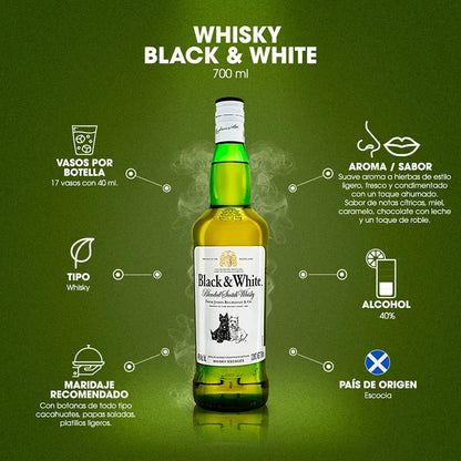 BLACK WHITE WHISKY C/700 ML