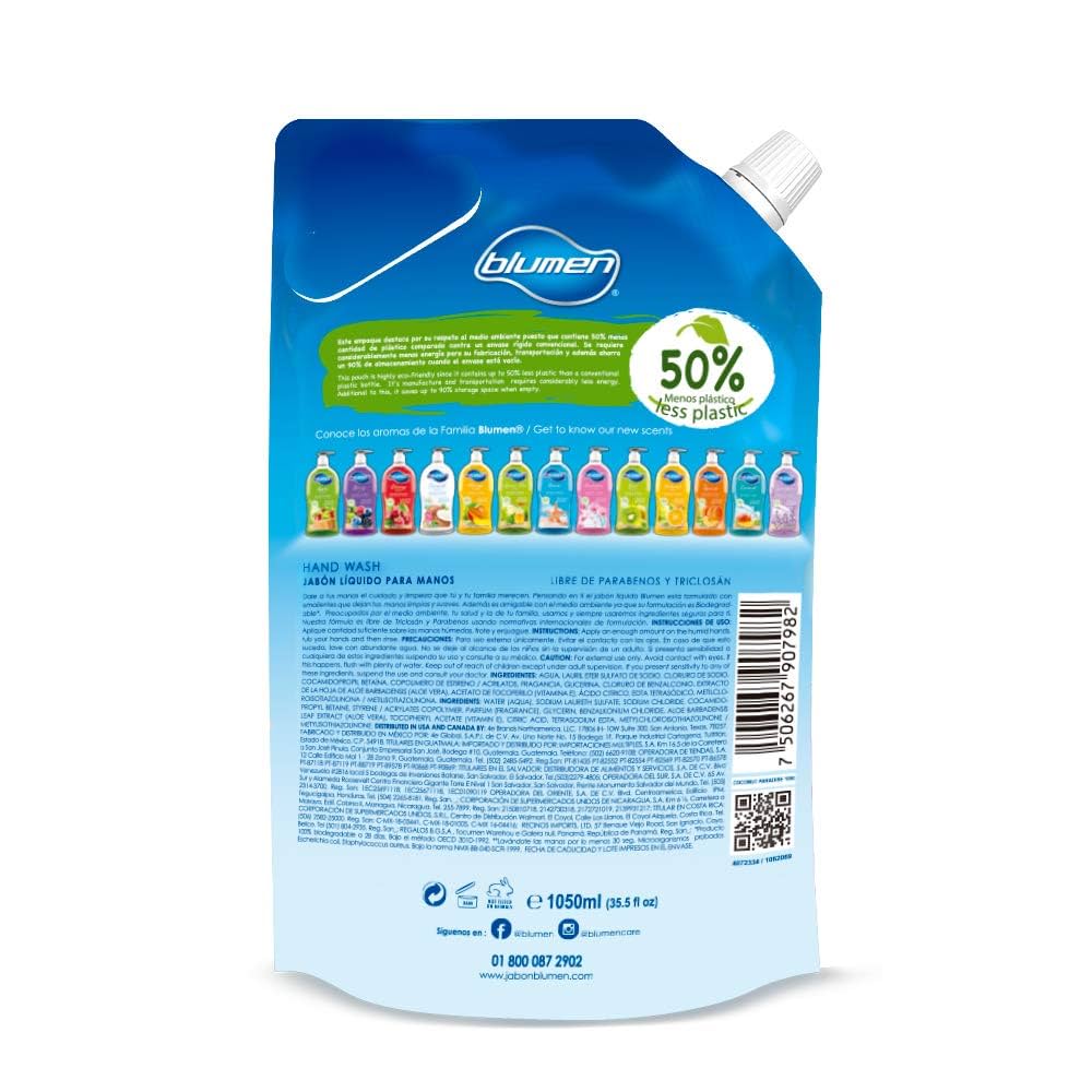 BLUMEN JABON LIQUIDO POUCH COCO 1050 ML