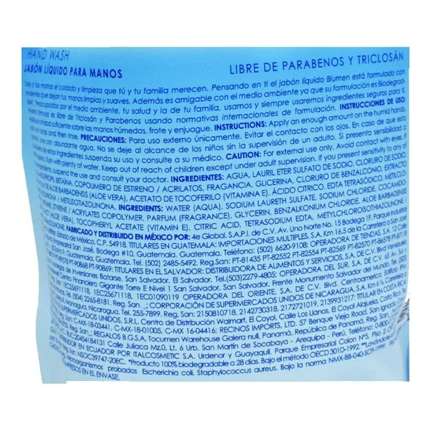 BLUMEN JABON LIQUIDO POUCH COCO 1050 ML