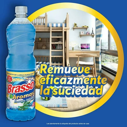 BRASSO LIMPIADOR LIQUIDO FRESCURA ATLANTICA 12/870 ML