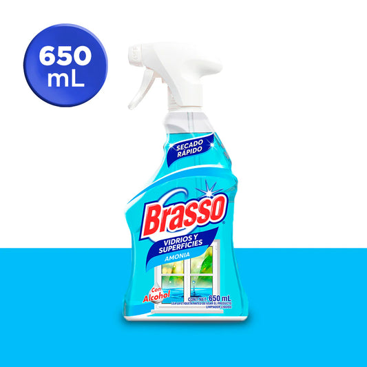 BRASSO LIMPIADOR LIQUIDO VIDRIOS AMONIA12/650 ML 5366