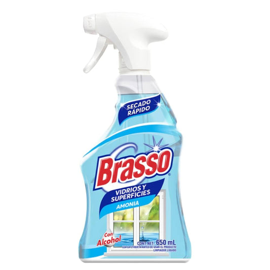 BRASSO LIMPIADOR LIQUIDO VIDRIOS AMONIA12/650 ML 5366