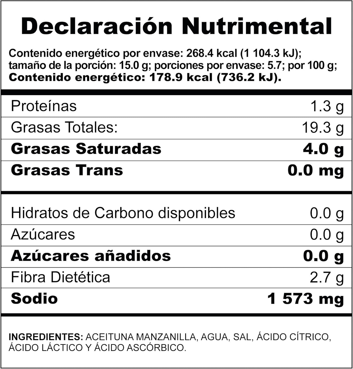 BUFALO ACEITUNAS MANZ C/HUESO 24/240 G