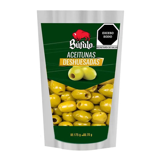BUFALO ACEITUNAS MANZ S/HUESO BOLSA 24/175 G