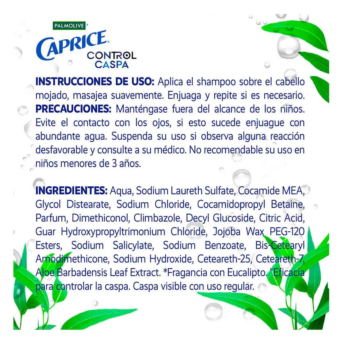 SHAMPOO CAPRICE CONTROL CASPA EUCALIPTO 15/200 ML