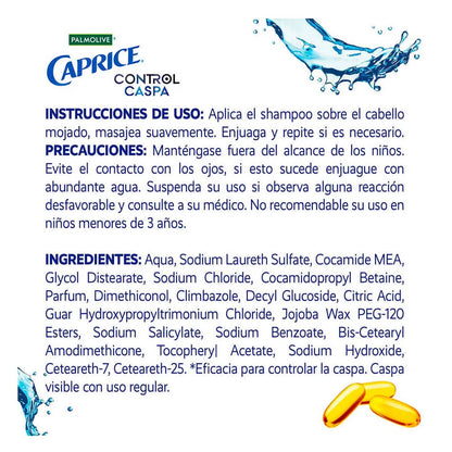 SHAMPOO CAPRICE CT CASPA FUERZA/VITAMINAE 12/750ML